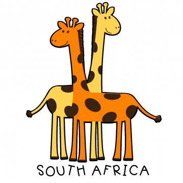 cartoon giraffe apron image